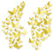 60pcs Schmetterlinge 3D, CAYUDEN Gold 3D Spiegel Wandaufkleber Schmetterlinge DIY Wanddeko Aufkleber 3D Schmetterlinge zum Kleben Wandsticker für Party Dekoration, Hochzeit, Kuchen, Wohnkultur(Gold)