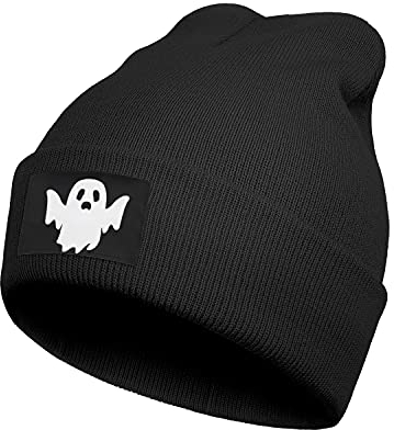 Ozrhuve Halloween Beanie - Niedliche gruselige Beanie Mütze Wintermütze, schwarz, Einheitsgröße