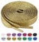 Olukssck 2 Paar Glitzer Schnürsenkel für Sportschuhe und Sneaker, Farbige Flache Schuhbänder 10mm breit, Gold, 140cm