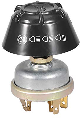 FTVOGUE Interruptor de luz de Tractor Botón, Interruptor de Bocina/luz Impermeable de 12V , Horn Button Interruptor, Botón Pulsador de Metal para Tractor Massey Ferguson