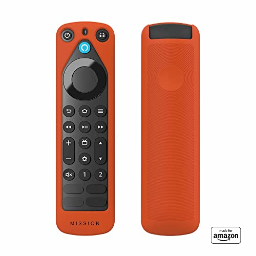 Nouvelle housse de protection pour télécommande « Made for Amazon » pour télécommande vocale Alexa Pro (version 2022), Orange