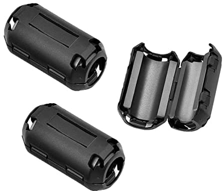 Aiqeer 3 Stück Ferrite Ring Cores, Ferrit Ringkern Cable-Clip, RFI EMI Entstörfilter Ferritfilter, Klappferrit Ferritkern, Anti-Interferenz Hochfrequenzfilter (13 mm Innendurchmesser)
