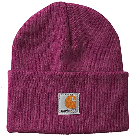 Carhartt unisex child Acrylic Watch Cold Weather Hat, Plum Caspia, 8-14 Years US
