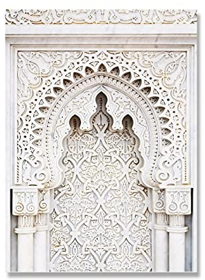 iYoucase Moderne marokkanische Posterdruck Marrakesch Tür Reise Wand Bilder Boho Orientalische Leinwand Bild Bilder für Wohnzimmer Wohnkultur 50x70cm ungerahmt