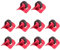 MoreChioce 10PCS Bike Cable C-Clips, Aluminium & Plastic, Red, 23.2mm, 0.3g Each, 10 Pack