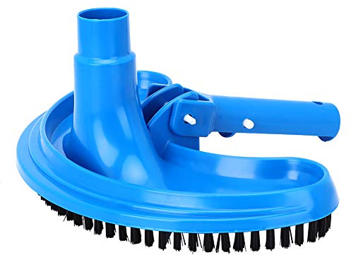 Spazzola per Piscina Testina di Aspirazione Curva per Piscina Spazzola per la Pulizia Piscina Spazzola per Parete e Fondo delle Piscine Blu