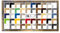 Montana Deluxe Bilderrahmen Posterrahmen 60x120 cm Puzzlerahmen Blau Gold Meliert Farbgruppe A Klares Kunstglas