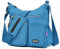 NOTAG Umhängetasche Damen, Leichte Mehrfach-Taschen Schultertasche Damen Wasserdicht Nylon Handtasche Umhängetasche (Blau)