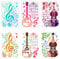 FINGERINSPIRE 3 Stück Musiknoten Schablone 21x29.7 cm Kunststoff PET Schablonen Sets Gitarren Schablone Cello Schablone Noten Schablone Musiknoten Schablone Große Schablone Für Möbel Wand Boden