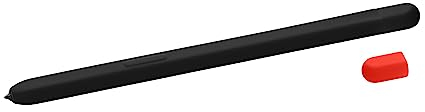 kwmobile Silicone Skin Compatible With Samsung S Pen - Skin Soft Flexible Sleeve Grip Protective Cover for Tablet Pen - Black