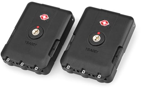 Zoofen Paquete de 2 candados para equipaje TSA007, cerradura de seguridad para maleta, compatible con TSA (modelo C)