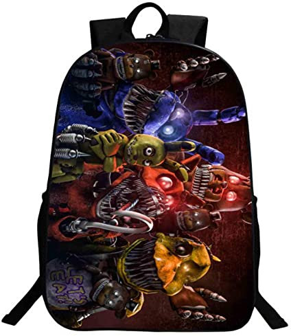 OSRDFV FNAF Schulranzen FNAF Grundschule Rucksack 3D Druck Casual Schultasche für Jungen und Mädchen, Typ 7, 40x30x13cm