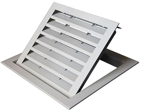 Zelbuck Rejillas De Ventilación, Aleación De Aluminio Ventilación De Aire Campana De Malla Salidas De Aire Aire Acondicionado Unidad Exterior Obturador (Size : Style B (Hole Opening 300x300 mm))
