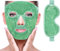 Masque chaud et froid pour le visage,réduit les gonflements,élimine les cernes sous les yeux et atténue les cernes,soulage les maux de tête,illumine la peau(masque facial vert+masque pour les yeux)