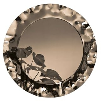 MONDO VIRO Miroir rond Pedro moderne avec cadre en verre flotté Ø 120 cm (Bronze)