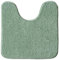 MIULEE Absorbent WC Toilet Rug Non Slip U Shape Bath Mat with High Hydroscopicity Rugs Super Soft Cozy and Shaggy Microfiber Rug Carpet for Bathroom 50x50 cm Green