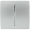 Trendi Switch Fan Isolator 10A Triple Pole Chrome Rocker Switch in Platinum Silver