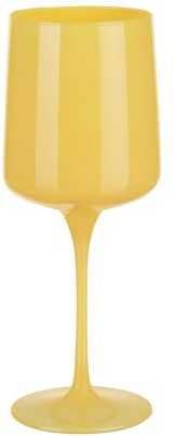 KASANOVA Servizio 3 calici vino giallo opaco in vetro