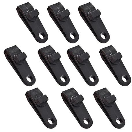 JSGHGDF 10Pcs Reusable Tarp Clips Heavy Duty Lock Grip Tent Fasteners Holder Thumb Screw Tent Clips Pool Cover