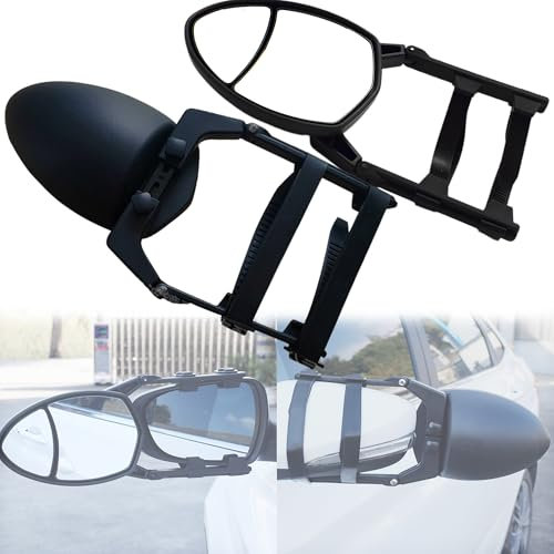 CXAFQ Rétroviseur De Remorque De Voiture (Noir), Miroir Caravane, Accessoires Caravane, Conception Réglable Pour Remorques, Camping - Cars, Camions, Répondre Aux Besoins De Différents Utilisateurs
