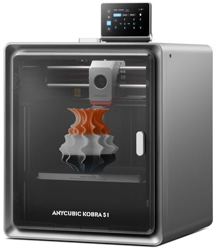 Anycubic Kobra S1 3D-Drucker, 600mm/s Hochgeschwindigkeitsdruck, Eingebaute Kamera AI-Überwachung, 320°C Hotend mit Abnehmbarer Düse, CoreXY-Struktur, Druckgröße 250 x 250 x 250 mm