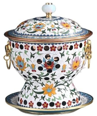 La olla de cobre Charcoal Hot Pot Chinese-Style Traditional Hot Pot Pure Copper Hot Pot Alcohol Stove for Dinners Copper Hot Pot