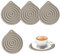 4 Pack Round Silicone Food Warming Mat Microwave Plate Warmers for Warming Dinner, Multi-Purpose Silicone Trivet