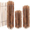 Aquagart Clôture de jardin en lattis - Hauteur : 50 cm - 120 cm de haut - Distance entre les lattes : 3 à 5 cm - Clôture de jardin en noisetier - Clôture en bois durable avec pinces (noisetier 100 cm