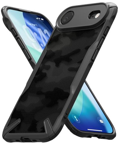 Ringke Fusion-X Kompatibel mit iPhone Air Hülle, [Robuster Schutz] Tarnmuster Stoßfest Kratzfest Vergilbungsfrei Robust Bumper mit Präzisen Kameraausschnitten - Camo Black