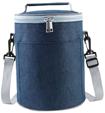 POPETPOP Bolsa Isotérmica de Oxford para Alimentos con Aislamiento Térmico Bolsa Térmica para Picnic y Trabajo Diseño con Doble y Bolsillo Frontal Resistente y Duradera para Camping y Uso
