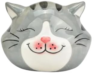 Niedliche Spardose, Keramik, 9 cm x 7 cm x 9 cm, Tier Design Tiger Affee Koala Katze, Dekorative Münzbank Sparschwein in Tierform
