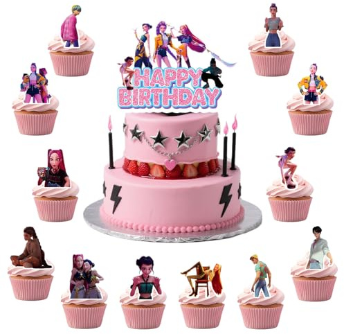 25 Stück demo Tortendekoration Cake Topper Set,Hunte Tortendeko Mädchen,Hunte Kuchen Deko Kindergeburtstag,Kindergeburtstag Cake Topper Set,hunte geburtstagsdeko,Happy Birthday Tortenaufsatz