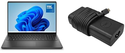 Dell 16 Laptop DC16250, 16 2K WVA Antiriflesso 16:10, Intel Core 7 150U, 16GB RAM, 1TB SSD, Intel UHD, W11H, QWERTY Italiano Retroilluminata, Carbon Black + 65W USB-C AC Adapter with Power Cord