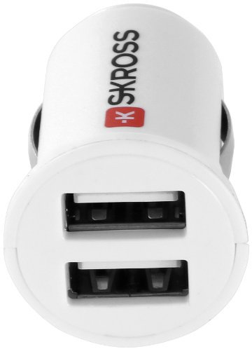 Wentronic SKROSS Midget Car Charger Dual USB Weiss; SKROSS Midget Car Charger Dual USB Weiss