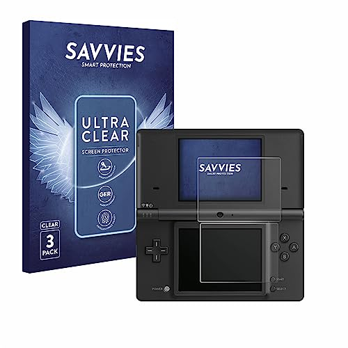 Savvies 6 Stück Schutzfolie für Nintendo DSi Displayschutz-Folie Ultra-Transparent