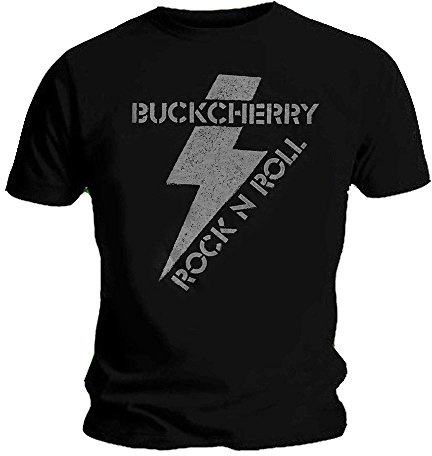 Official T Shirt Black BUCKCHERRY Rock n Roll Album BOLT Lightning L