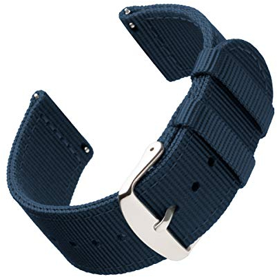 Archer Watch Straps - Premium-Uhrenarmbänder aus Nylon mit Schnellverschluss (Navy Blau, 20mm)