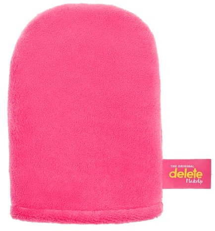 Cleansing Makeup Removal Glove Reusable Washable Mitt Eco Friendly Makeup Eraser Towel Microfiber Glove Face and Eye Make-Up Remover Just with Water Cleansing Cloth Pink