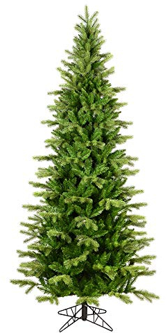 Vickerman Balsam Spruce Slim Artificial Christmas Tree Weihnachtsbäume, Polyethylen Polyvinylchlorid, Grün, 4ft 6in
