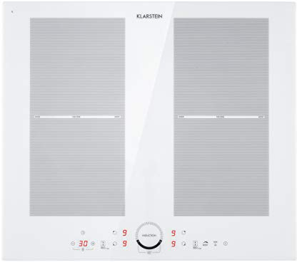 Klarstein Piastra Induzione 4 Fuochi, Piano Cottura Induzione 7000W, Piano Cottura Induzione a 4 Fuochi Integrata con Controllo Touch, Fornello a Induzione, Piastra ad Induzione Professionale 4 Zone