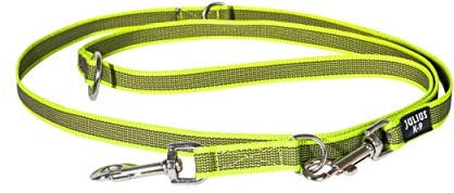 IDC Color & Gray verstellbare Leine mit Doppelkarabiner, 20 mm x 2,2 m, Neon-Grau
