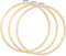 TOKERD 3 Stück 25cm Stickrahmen Holz Bambus Kreuzstich Rahmen Einstellbar Stickerei Ring Hoop Runden Bambus Kreis Set Nähmaschine Stickerei Ring Cross Stitch Hoop für Dekoration DIY Nähen