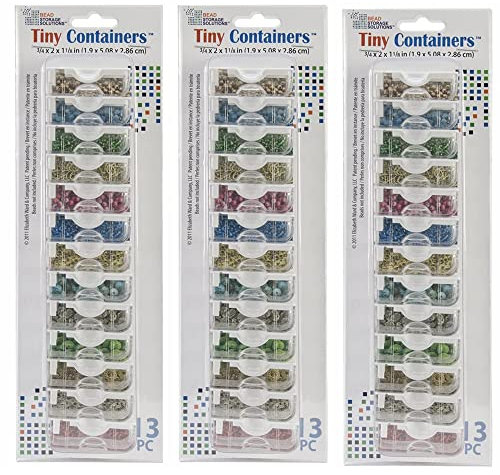 Elizabeth Ward Bead Storage Solutions 13 Piece Craft Storage Containers (3 Pack)