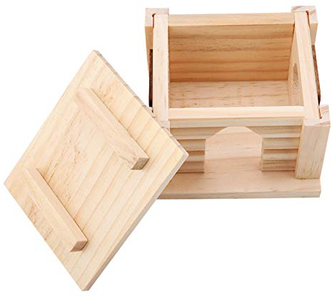 FOKH Hölzerne Rattenhütte, Holzhaus, umweltfreundlich hell und gut belüftet Gute Wärmedämmung, 1-teilige Zoohandlung für Hamster für Heimtiere