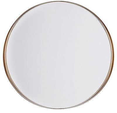 Beliani Stilvoller Spiegel rund Metall 40 x 40 cm Kupfer Piney