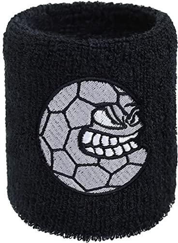 Schweissband mit Handball Stickerei Bestickt & Absorbierendes Frottee Designer Schweißband | Wristband Handball-Armband Geschenk für Handballspieler Gym Schweiß-Armband 8x8cm