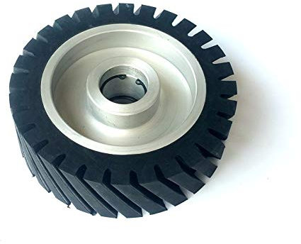 4 Pieces of 6 8 10 12 Assorted Grooved Rubber Wheel Belt Sander Polisher Wheel Sanding Belt Set,for 6202 Bearings