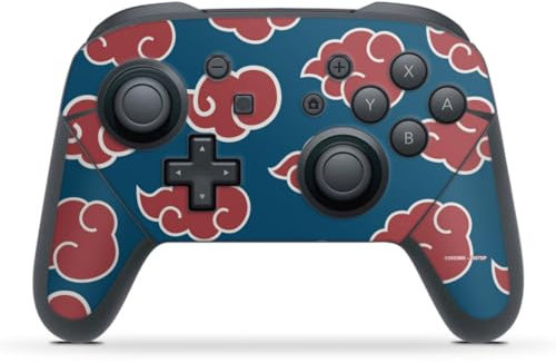 DeinDesign Skin kompatibel mit Nintendo Switch Pro Controller Folie Sticker Naruto Shippuden Offizielles Lizenzprodukt Akatsuki