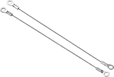 PATIKIL Acciaio Inossidabile Cordino Cavo 1.5mmx20cm, Cavo di Sicurezza 4pz Occhielli Terminati Sicurezza Filo Corda,Cavo di sicurezza in acciaio Inossidabile