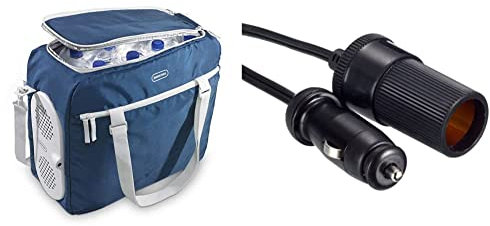 Mobicool MB32 DC - Glacière Thermoélectrique 32 L, Coloris Bleu, 12 V & Y03, Câble de rallonge Prise 12V et Prise Allume-cigares, 280cm